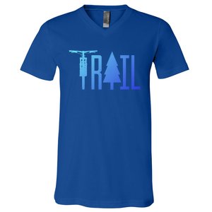 Mountain Bike Mtb Downhill Biking Cycling Biker Gift Cool Gift V-Neck T-Shirt