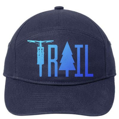 Mountain Bike Mtb Downhill Biking Cycling Biker Gift Cool Gift 7-Panel Snapback Hat