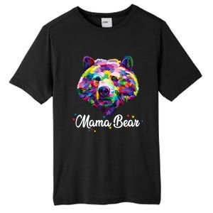 Mother Bear Mama Autism Fathering Bear Autism Gift Tall Fusion ChromaSoft Performance T-Shirt