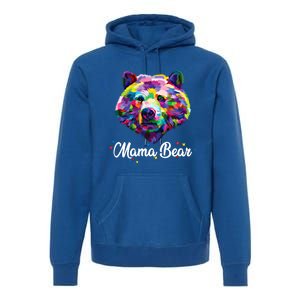 Mother Bear Mama Autism Fathering Bear Autism Gift Premium Hoodie