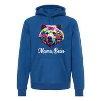 Mother Bear Mama Autism Fathering Bear Autism Gift Premium Hoodie