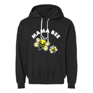 Mama Bee Mother's Day Cute Kawaii Bee Drawing Gift Garment-Dyed Fleece Hoodie