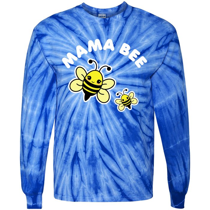 Mama Bee Mother's Day Cute Kawaii Bee Drawing Gift Tie-Dye Long Sleeve Shirt