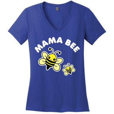 Mama Bee Mother's Day Cute Kawaii Bee Drawing Gift Women's V-Neck T-Shirt
