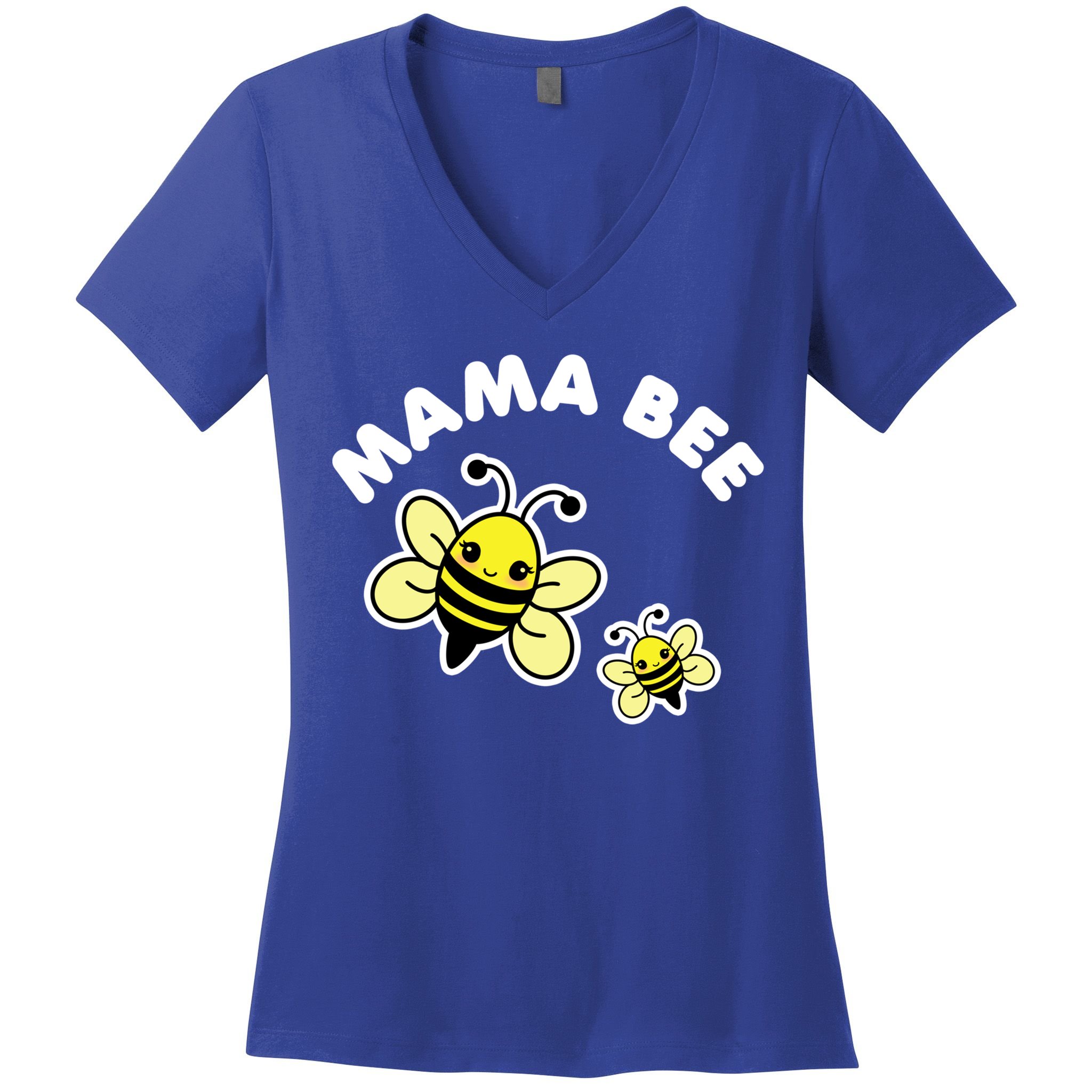 Mama Bee Mother's Day Cute Kawaii Bee Drawing Gift Women's V-Neck T-Shirt