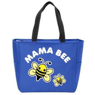 Mama Bee Mother's Day Cute Kawaii Bee Drawing Gift Zip Tote Bag