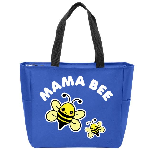 Mama Bee Mother's Day Cute Kawaii Bee Drawing Gift Zip Tote Bag