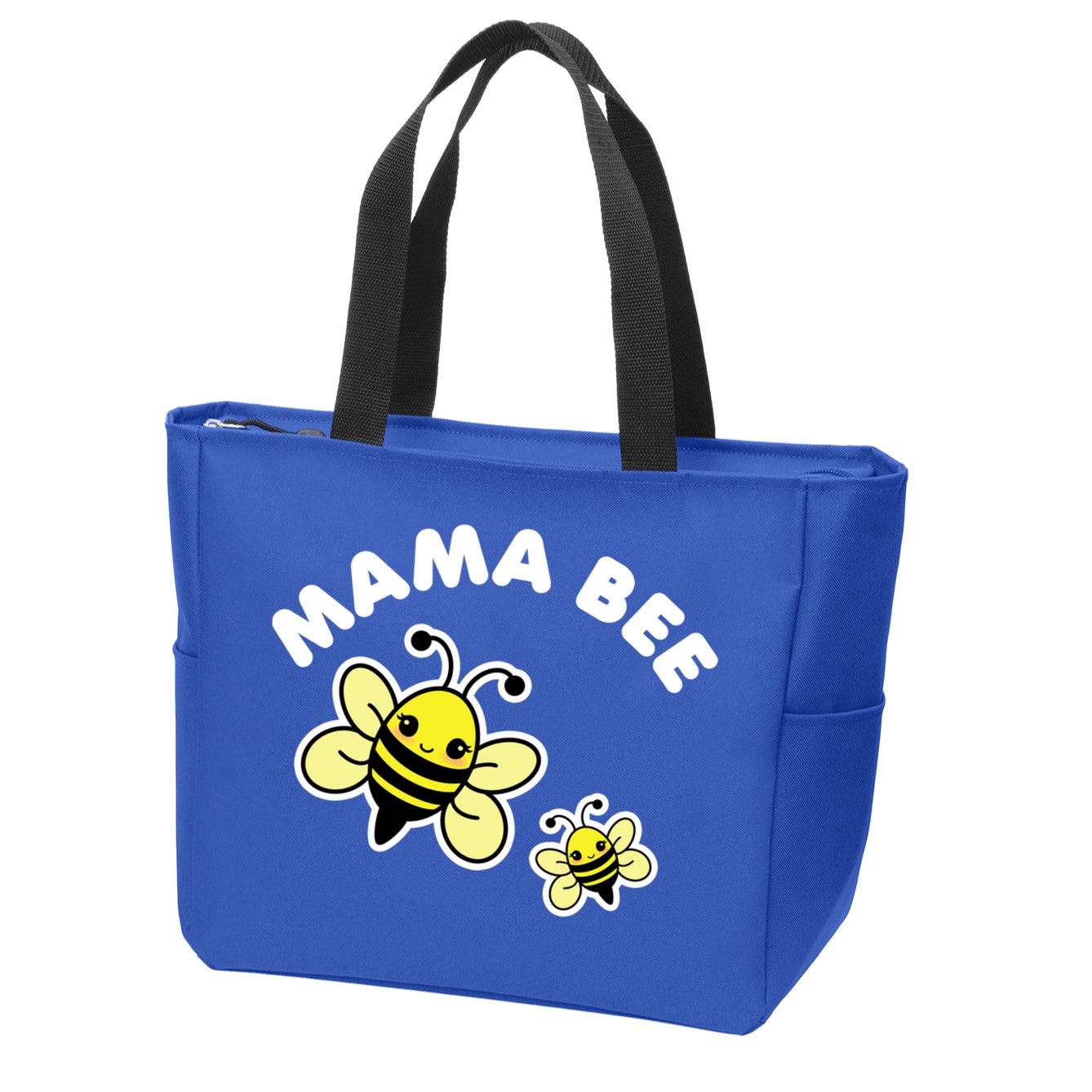 Mama Bee Mother's Day Cute Kawaii Bee Drawing Gift Zip Tote Bag
