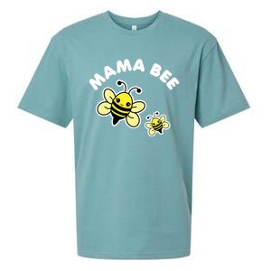 Mama Bee Mother's Day Cute Kawaii Bee Drawing Gift Sueded Cloud Jersey T-Shirt