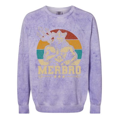 Merbro Brother Mermaid Bro Birthday Costume Party Outfit Colorblast Crewneck Sweatshirt