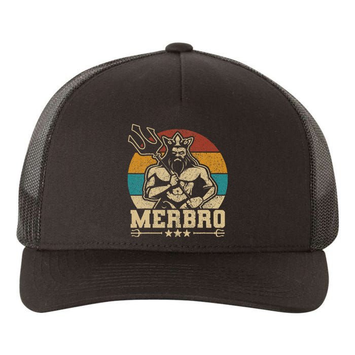 Merbro Brother Mermaid Bro Birthday Costume Party Outfit Yupoong Adult 5-Panel Trucker Hat