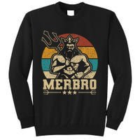 Merbro Brother Mermaid Bro Birthday Costume Party Outfit Tall Sweatshirt