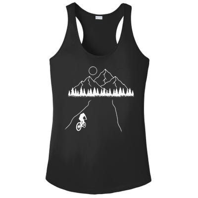 Mountain Biking MTB Cycling Bicycle Bike Cyclist Biker Gift Ladies PosiCharge Competitor Racerback Tank