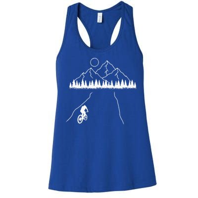 Mountain Biking MTB Cycling Bicycle Bike Cyclist Biker Gift Women's Racerback Tank