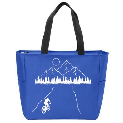 Mountain Biking MTB Cycling Bicycle Bike Cyclist Biker Gift Zip Tote Bag