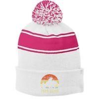mimi bear matching family cub 2 mors day Stripe Pom Pom Beanie