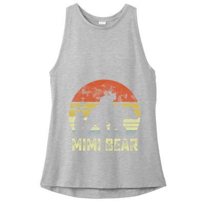 mimi bear matching family cub 2 mors day Ladies PosiCharge Tri-Blend Wicking Tank