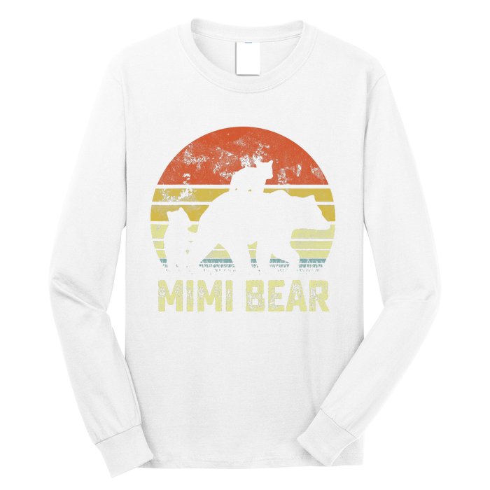 mimi bear matching family cub 2 mors day Long Sleeve Shirt