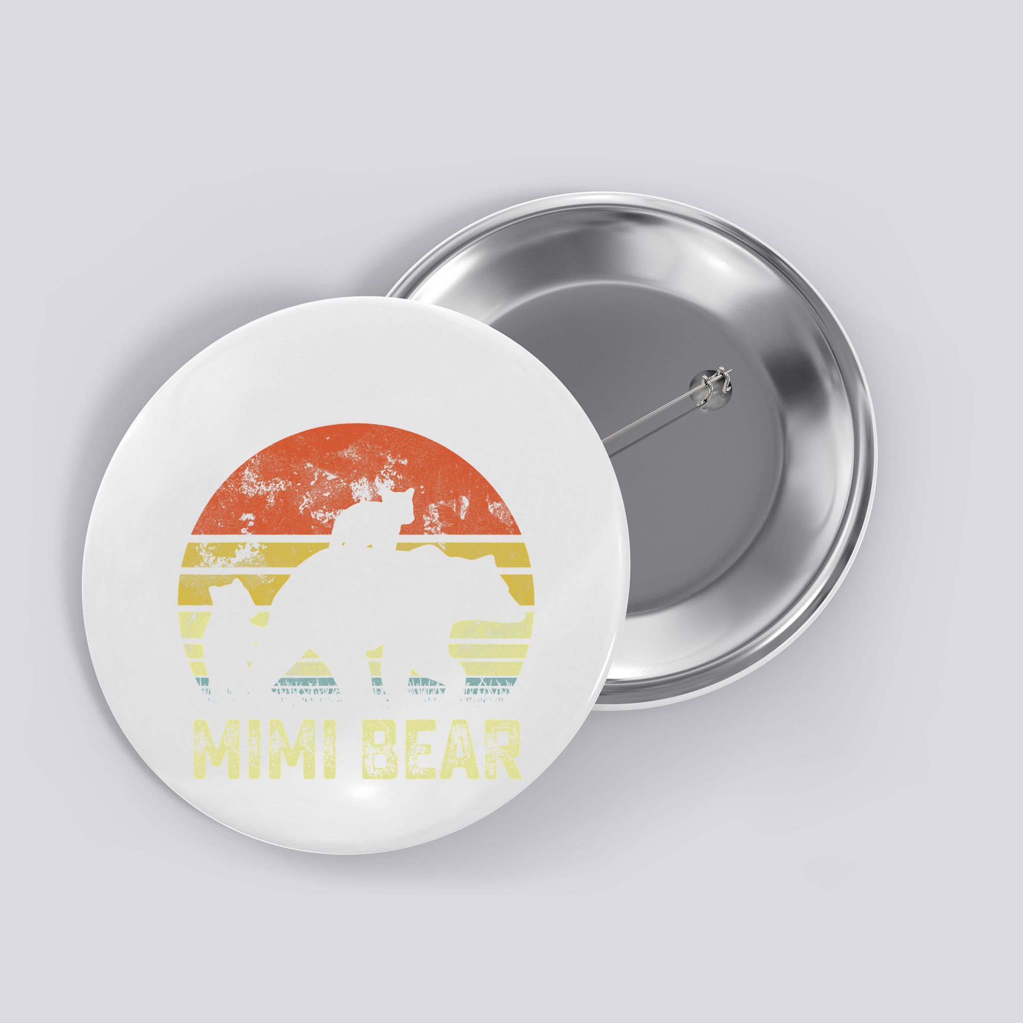 mimi bear matching family cub 2 mors day Button