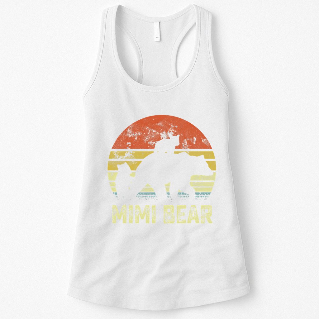 mimi bear matching family cub 2 mors day Womens Tank Top