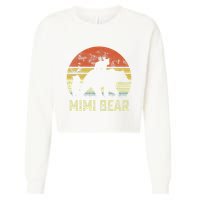 mimi bear matching family cub 2 mors day Cropped Pullover Crew