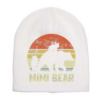 mimi bear matching family cub 2 mors day Short Acrylic Beanie