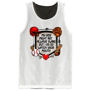 My Boy Might Not Always Swing But I Do So Mesh Reversible Basketball Jersey Tank