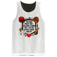 My Boy Might Not Always Swing But I Do So Mesh Reversible Basketball Jersey Tank