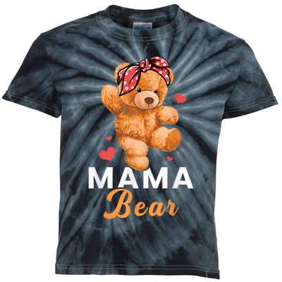 Mama Bear Mothers Day Cute Teddy Mom Momma Mommy Kids Tie-Dye T-Shirt