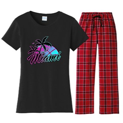 Miami Basketball Merch Gift Women's Flannel Pajama Set