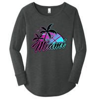 Miami Basketball Merch Gift Women's Perfect Tri Tunic Long Sleeve Shirt