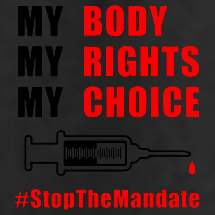 My Body My Rights My Choice Stop The Mandate 7 Panel Mesh Trucker Snapback Hat