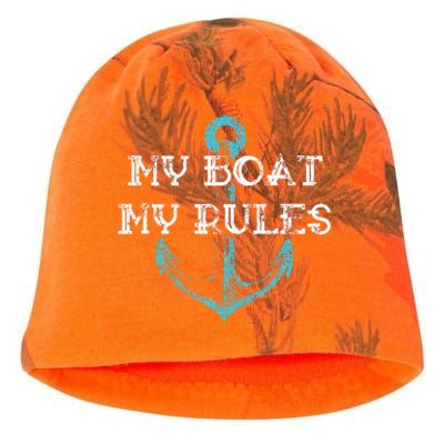 My Boat My Rules Captain Boater Boating Pontoon Gift Kati - Camo Knit Beanie