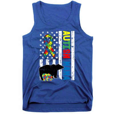 Mama Bear Matching Family Autism Awareness Funny Gift For Mom Gift Tank Top