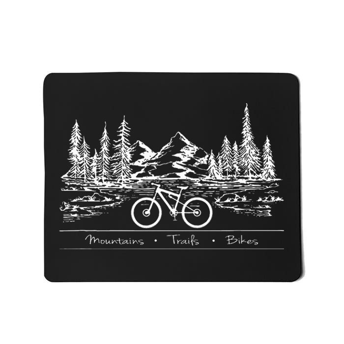 Mountain Bike Mtb Mountains Trails Bikes Mousepad