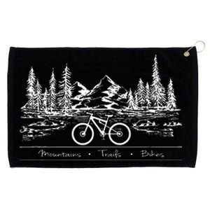 Mountain Bike Mtb Mountains Trails Bikes Grommeted Golf Towel