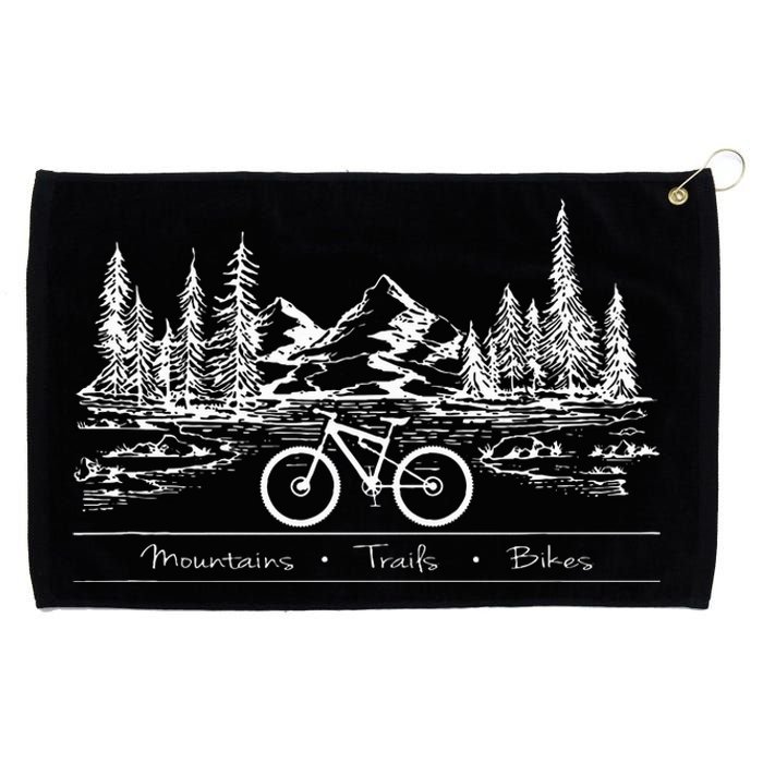 Mountain Bike Mtb Mountains Trails Bikes Grommeted Golf Towel