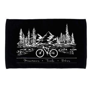 Mountain Bike Mtb Mountains Trails Bikes Microfiber Hand Towel