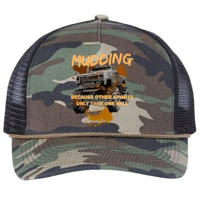 Mud Bogging Mudding Mud Racing Fan Gift Retro Rope Trucker Hat Cap