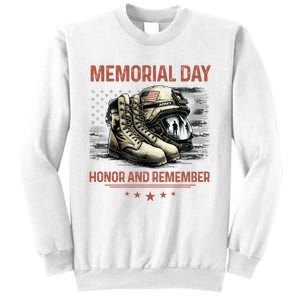 Military Boots Memorial Day Gifts Flag Sweatshirt