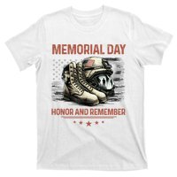 Military Boots Memorial Day Gifts Flag T-Shirt