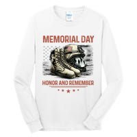 Military Boots Memorial Day Gifts Flag Tall Long Sleeve T-Shirt