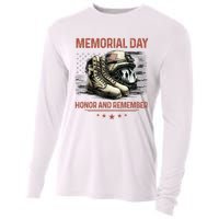 Military Boots Memorial Day Gifts Flag Cooling Performance Long Sleeve Crew