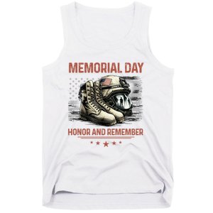 Military Boots Memorial Day Gifts Flag Tank Top