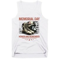 Military Boots Memorial Day Gifts Flag Tank Top