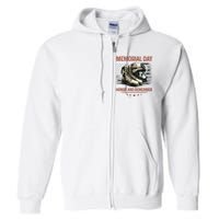 Military Boots Memorial Day Gifts Flag Full Zip Hoodie