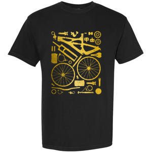 Mountain Bike Mtb Cycling Bicycle Parts Mountain Biker Garment-Dyed Heavyweight T-Shirt