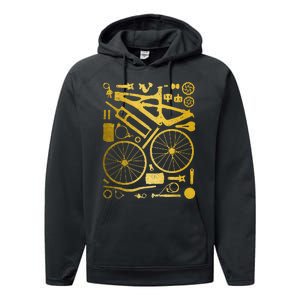 Mountain Bike Mtb Cycling Bicycle Parts Mountain Biker Performance Fleece Hoodie