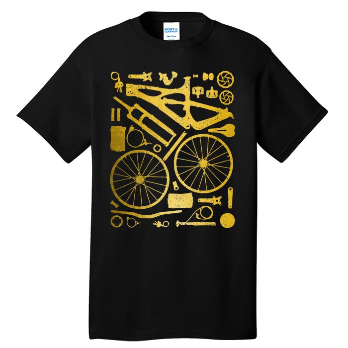 Mountain Bike Mtb Cycling Bicycle Parts Mountain Biker Tall T-Shirt