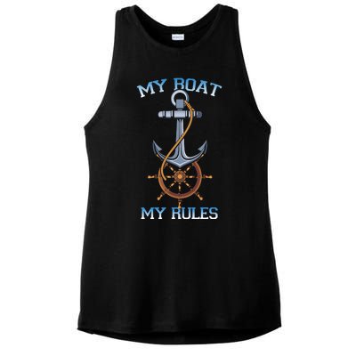 My Boat My Rules Ladies PosiCharge Tri-Blend Wicking Tank